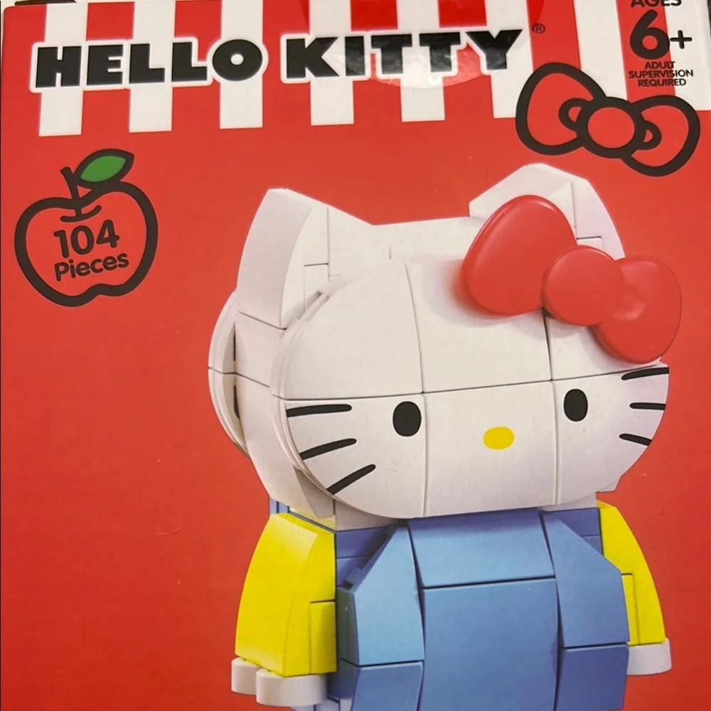 Hello Kitty Red and Blue Building Blocks Set